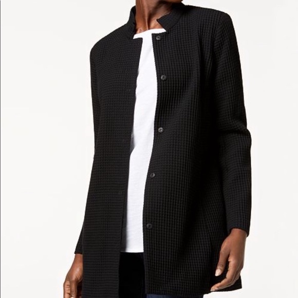 Eileen Fisher Tencel Waffle Knit Snap 